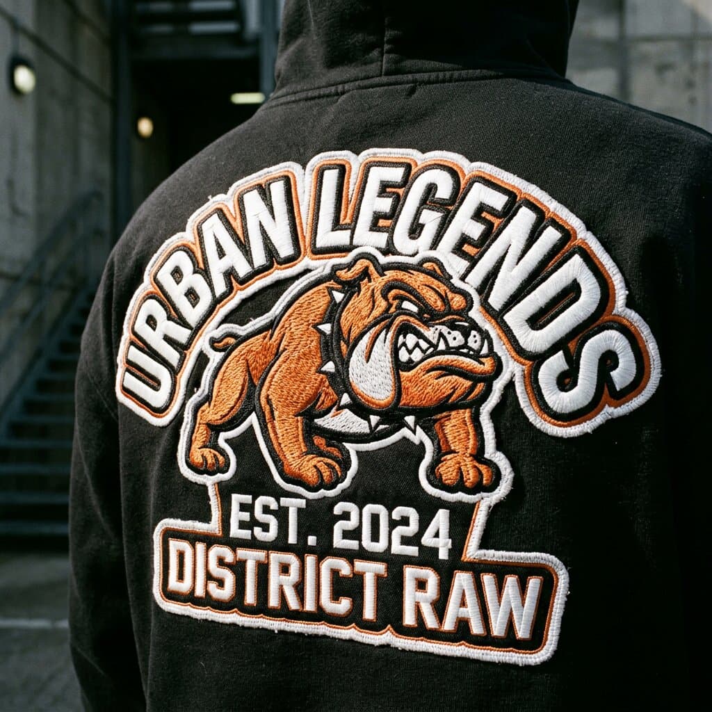 Bordado personalizado — peça de streetwear
